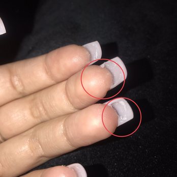 Gloss Nail Bar - Extra acrylic stuck behind my nails. Had to ask to fix them. - Nail Salons Near Me - Houston, Texas Gloss Nail Bar - Extra acrylic stuck behind my nails. Had to ask to fix them. - Nail Salons Near Me - Houston, Texas