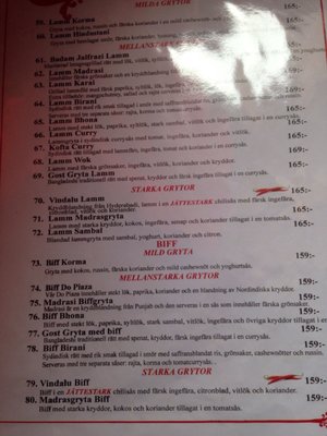 Menu photo 3 Taj Mahal Örnsköldsvik, Y Menu photo 3 Taj Mahal Örnsköldsvik, Y