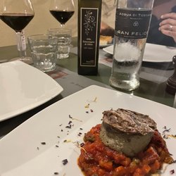 La Porta di Sotto - Eggplant soufflé and pasta... Best pasta we have had in Italy. I am very picky and was impressed. Service was great!