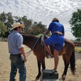 Getting on a horse for the first time Getting on a horse for the first time