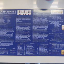 Yia Yia Nikki's - Menu