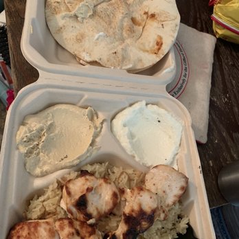 Hummus Labs - Chicken kebabs w/Garlic Hummus and Garlic Paste - Mediterranean Near Me - Pasadena, California