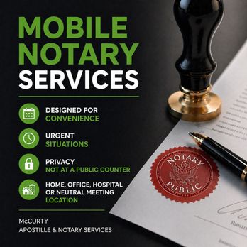McCurty Apostille & Notary Services - Mobile Notary Services available through Birmingham and surrounding areas. - Notaries Near Me - Birmingham, Alabama McCurty Apostille & Notary Services - Mobile Notary Services available through Birmingham and surrounding areas. - Notaries Near Me - Birmingham, Alabama