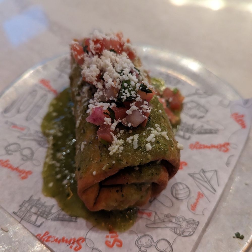 Simmzy's - Bean and Cheese Chimichanga Taco - American Near Me - Manhattan Beach, California