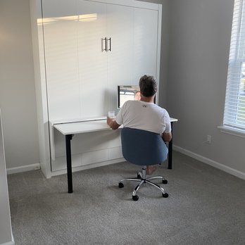 Murphy Bed Depot - Murphy bed up & attached desk set up for use. - Furniture Stores Near Me - Ponte Vedra, Florida