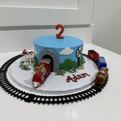 Creative Memories The Sweet Spot Bakery - Two year old train themed birthday cake