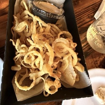 Peck's Old Port Cove - Complimentary Fishnet Onion appetizer - Seafood Near Me - Crystal River, Florida