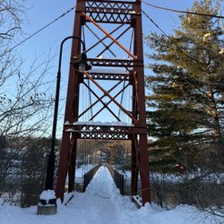 Androscoggin Swinging Bridge - Snow covered