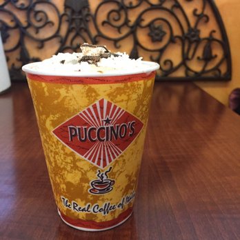 Puccino's Coffee - Small white mocha. Much too sweet. - Coffee & Tea Near Me - Metairie, Louisiana Puccino's Coffee - Small white mocha. Much too sweet. - Coffee & Tea Near Me - Metairie, Louisiana