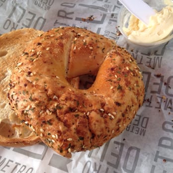 Chamblin's Uptown - Everything bagel with vegan butter - Books, Mags, Music & Video Near Me - Jacksonville, Florida