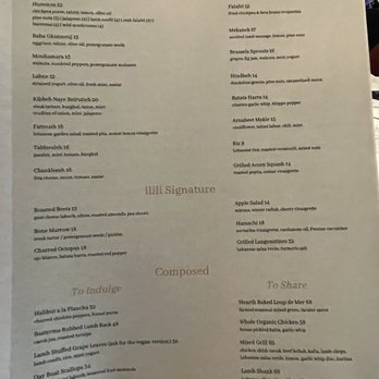 ilili DC - Food menu - Lebanese Near Me - Washington, DC, District of Columbia