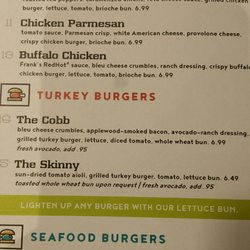 Burger 21 - Kennesaw - Chicken, Turkey, and seafood burgers