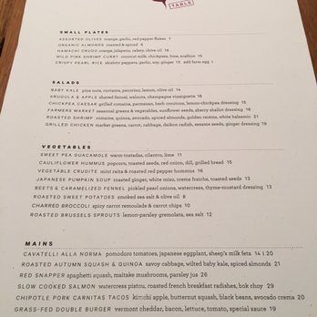 Little Beet Table - Main Menu - New American Near Me - New York, New York