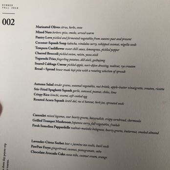 Comune - Menu - Vegetarian Near Me - Columbus, Ohio