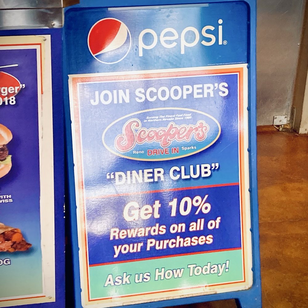 Scoopers - Sandwich board by the register - Burgers Near Me - Reno, Nevada Scoopers - Sandwich board by the register - Burgers Near Me - Reno, Nevada