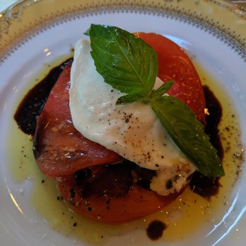 Bohanan's - Heirloom purple Cherokee tomatoes and Italian burrata mozzarella  was a light way to start our meal. - Steakhouses Near Me - San Antonio, Texas