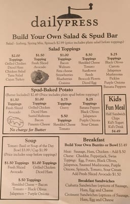 Menu photo 3 Daily Press Monroe, LA Menu photo 3 Daily Press Monroe, LA