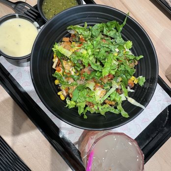 PURALIMA Cantina - a plate of salad and a drink - Tacos Near Me - Minneapolis, Minnesota