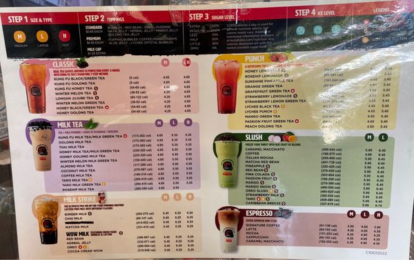 Menu photo 6 Kung Fu Tea San Jose, CA