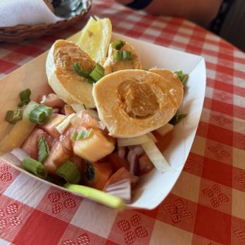 Tapsilog Bistro - 2 Salted Egg Ensalada / Itlog Na Maala - Filipino Near Me - Campbell, California Tapsilog Bistro - 2 Salted Egg Ensalada / Itlog Na Maala - Filipino Near Me - Campbell, California