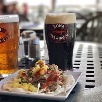 Kona Brewing - A stout of the day with Kalua Pork Taco. - Pubs Near Me - Honolulu, Hawaii Kona Brewing - A stout of the day with Kalua Pork Taco. - Pubs Near Me - Honolulu, Hawaii