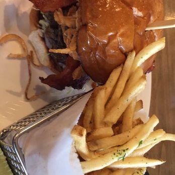 Waypoint Cafe - SMOKED BBQ BURGER with string fries - American Near Me - Camarillo, California Waypoint Cafe - SMOKED BBQ BURGER with string fries - American Near Me - Camarillo, California