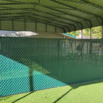 Foley construction - 6 foot chain link with slats for Coos County Animal Shelter - Fences & Gates Near Me