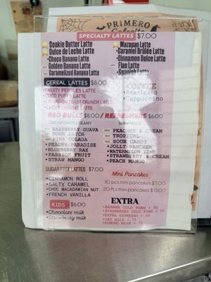 Menu photo 1 Primero Cafecito San Jose, CA