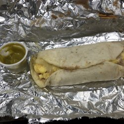 Buddy's Mexican Grill - Egg Bean & Cheese Taco (love their green salsa)