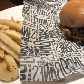 Smokey Bones  - Pulled pork Sammy and fries - Barbeque Near Me - Springfield, Illinois