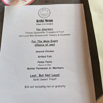 Goen Dining + Bar - Keiki menu - Pan Asian Near Me - Kailua, Hawaii