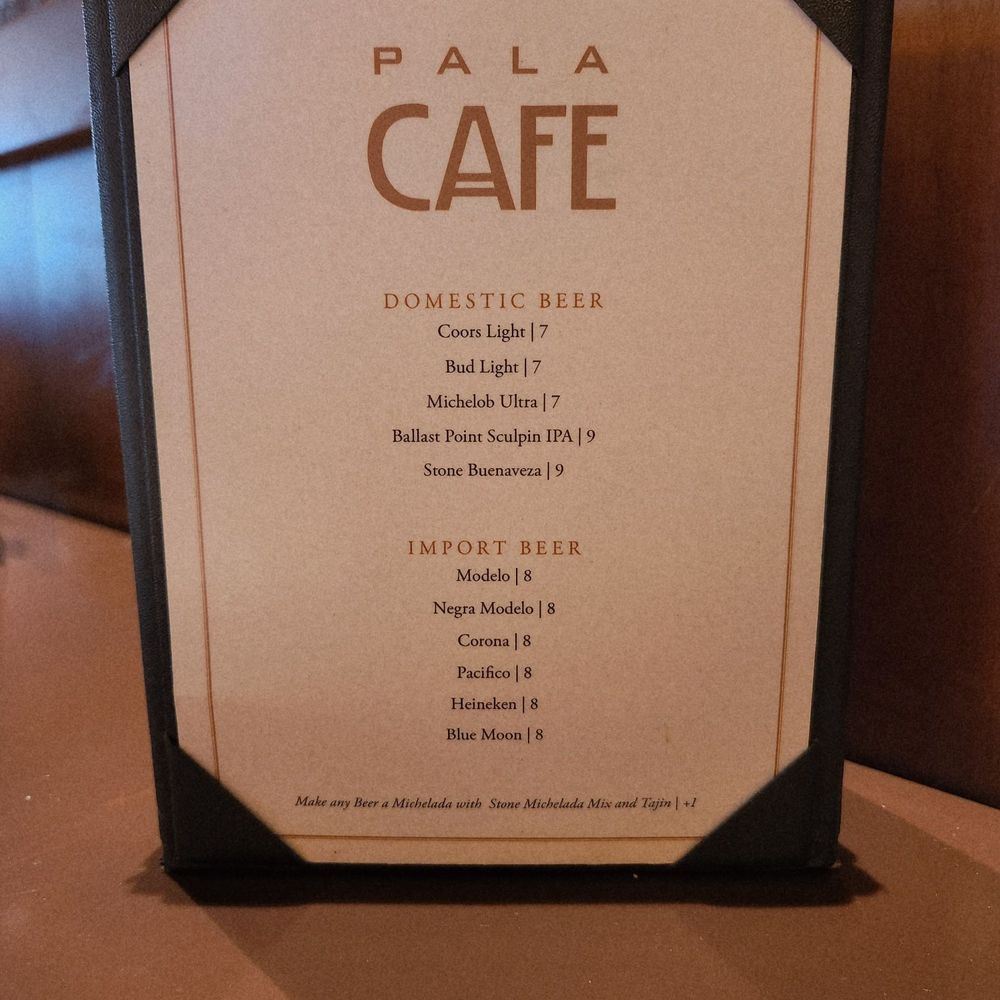 Pala Cafe - Beer menu - American Near Me - Pala, California Pala Cafe - Beer menu - American Near Me - Pala, California