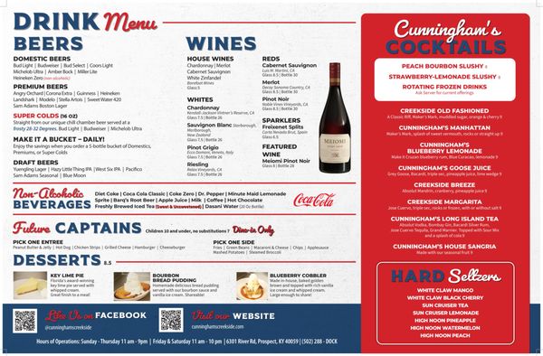 Menu photo 8 Cunningham's Creekside Prospect, KY