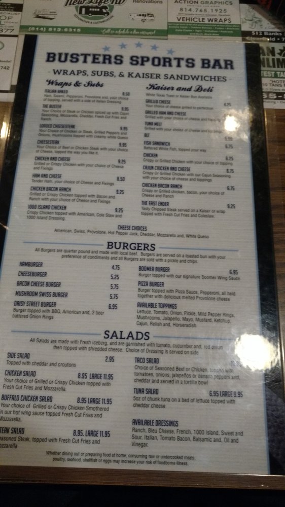 BUSTER’S 512 Daisy St, Clearfield, Pennsylvania Yelp Sports Bars