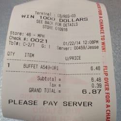 Pizza Hut - Very inexpensive meal.. Love the price.. This bill includes a drink!