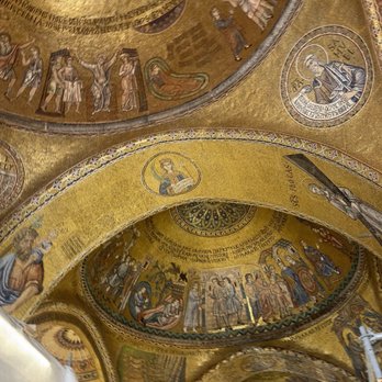 Basilica di San Marco - Flooring of the basilica. - the golden ceiling made of tiny glass mosaic tiles - Landmarks & Historical Buildings Near Me - Venezia, VE Basilica di San Marco - Flooring of the basilica. - the golden ceiling made of tiny glass mosaic tiles - Landmarks & Historical Buildings Near Me - Venezia, VE