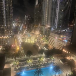 Outside my hotel space in downtown Miami
