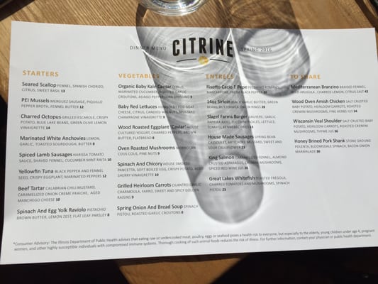 Menu photo 8 Citrine Cafe Oak Park, IL