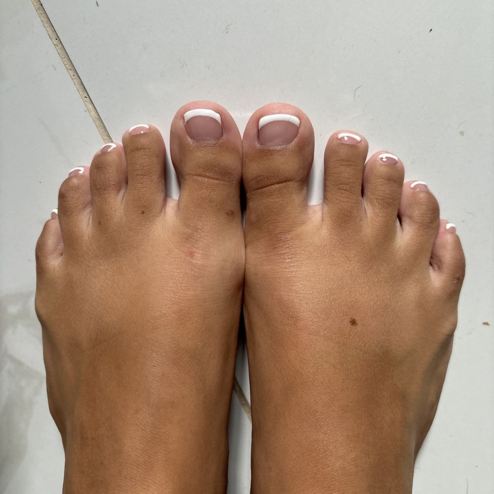 Shellac French tip pedicure Shellac French tip pedicure