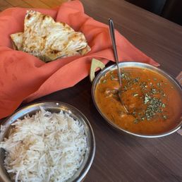 Lamb Tikka Masala and Keema Naan