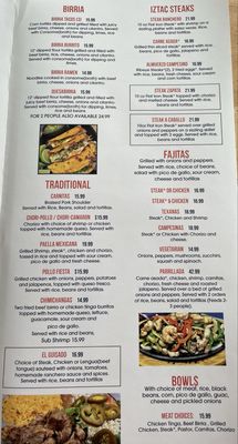 Menu photo 4 Iztac Mexican Cantina Fredericksburg, VA