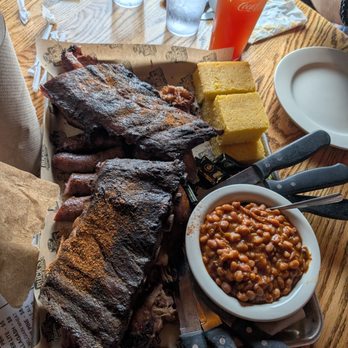 Bucks Naked BBQ - Share platter was huge and delicious! - Barbeque Near Me - Freeport, Maine