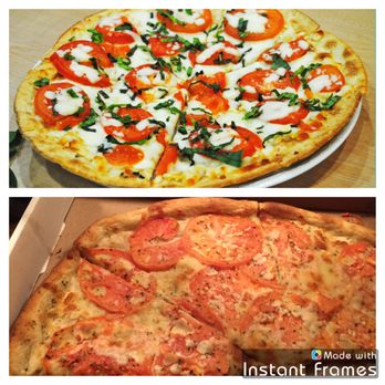 Montana Brothers - TOP: A REAL basil, pomodoro, and mozz Margherita pizza. BOTTOM: Sauceless garlic-slime covered garbage Montana Bro call "Margherita pizza" - Pizza Near Me - Freeport, New York Montana Brothers - TOP: A REAL basil, pomodoro, and mozz Margherita pizza. BOTTOM: Sauceless garlic-slime covered garbage Montana Bro call "Margherita pizza" - Pizza Near Me - Freeport, New York