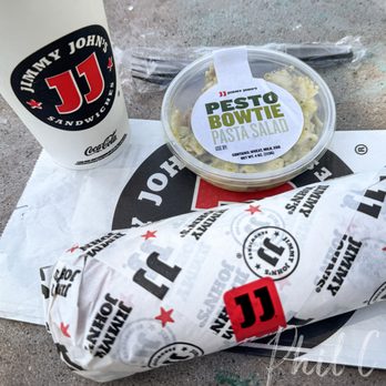 Jimmy John's - Lunch - Original sandwich, bow tie pasta, and lemonade - Sandwiches Near Me - La Palma, California Jimmy John's - Lunch - Original sandwich, bow tie pasta, and lemonade - Sandwiches Near Me - La Palma, California