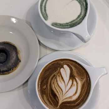 Less and more coffee ii - Baked Black Sesame Donut, Ssuk Latte, and Hojicha Latte - Coffee & Tea Near Me - Portland, Oregon Less and more coffee ii - Baked Black Sesame Donut, Ssuk Latte, and Hojicha Latte - Coffee & Tea Near Me - Portland, Oregon