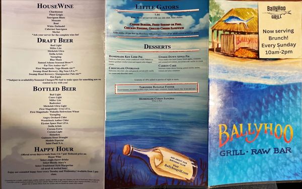 Menu photo 1 Ballyhoo Grill Gainesville, FL Menu photo 1 Ballyhoo Grill Gainesville, FL