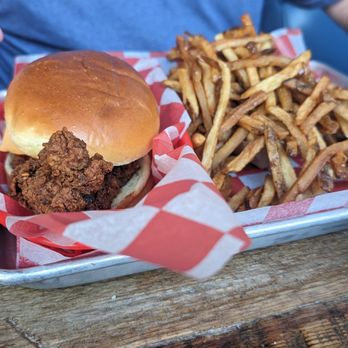 Lucy's - Classic spicy chicken with a side of fries. - American Near Me - Chicago, Illinois Lucy's - Classic spicy chicken with a side of fries. - American Near Me - Chicago, Illinois