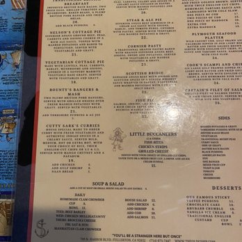 The Olde Ship - Menu - British Near Me - Fullerton, California