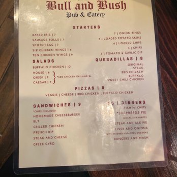 The Old Bull & Bush - Menu - British Near Me - Myrtle Beach, South Carolina The Old Bull & Bush - Menu - British Near Me - Myrtle Beach, South Carolina