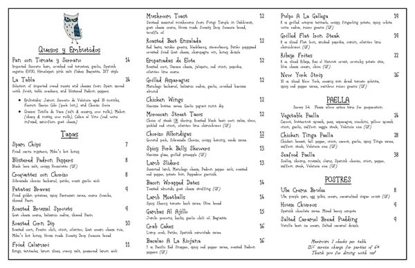 Menu photo 4 Mochuelo Fresno, CA Menu photo 4 Mochuelo Fresno, CA